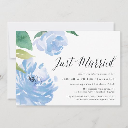 Iets blauw | Post Wedding Brunch Uitnodiging (Voorkant)