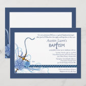 Iets blauw-religieuze uitnodiging (Voorkant / Achterkant)