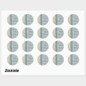 Iets blauw ronde sticker (Vel)