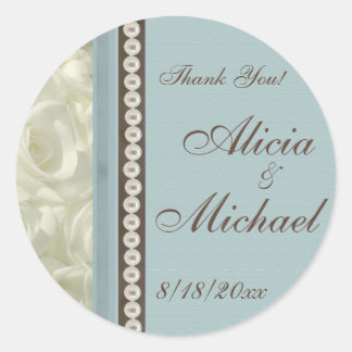 Iets blauw ronde sticker