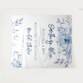 Iets blauw script Vrijgezellenfeest Wandkleed (Voorkant (horizontaal))