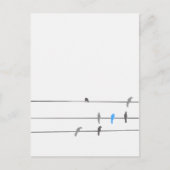 Iets blauw | Simplistische Bird Sky Painting Briefkaart (Voorkant)