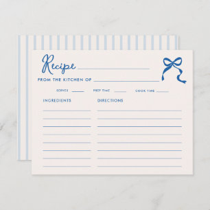 Iets blauw Squiggle Lijst Bow Vrijgezellenfeest Informatiekaartje