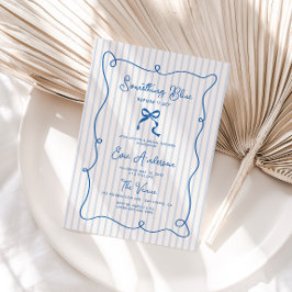 Iets blauw Squiggle Lijst Bow Vrijgezellenfeest Kaart