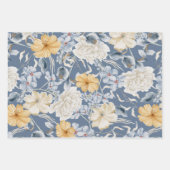 Iets blauw, stijlvolle bloemenpatronen inpakpapier vel (Voorkant 2)