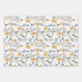 Iets blauw, stijlvolle bloemenpatronen inpakpapier vel (Voorkant)