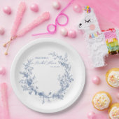 Iets blauw stoffig blauw Vrijgezellenfeest Papieren Bordje (Feest)