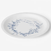 Iets blauw stoffig blauw Vrijgezellenfeest Papieren Bordje (Gekanteld)