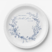 Iets blauw stoffig blauw Vrijgezellenfeest Papieren Bordje (Voorkant)