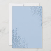 Iets blauw strikje glitter druppels cowboy laarzen kaart (Achterkant)