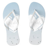 Iets blauw. teenslippers (Voetbed)