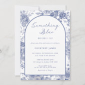 Iets blauw Toile Frans blauw Vrijgezellenfeest Kaart (Voorkant)