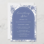 Iets blauw Toile Frans blauw Vrijgezellenfeest Kaart (Voorkant)