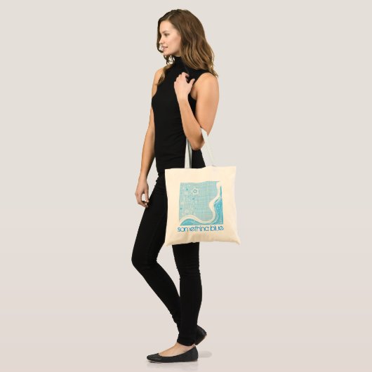 Iets blauw tote bag (Voorkant (model))