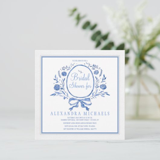 Iets blauw Uitnodiging (Staand voorkant)