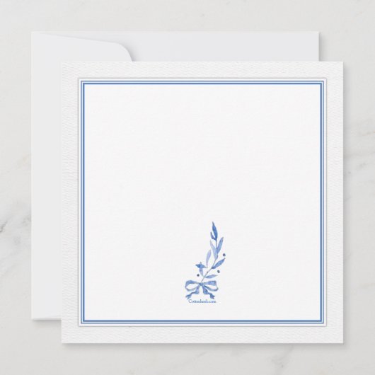 Iets blauw Uitnodiging (Achterkant)