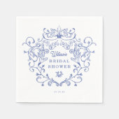 Iets blauw Victoriaans Vrijgezellenfeest Servet (Voorkant)