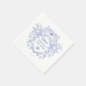 Iets blauw Victoriaans Vrijgezellenfeest Servet (Hoek)