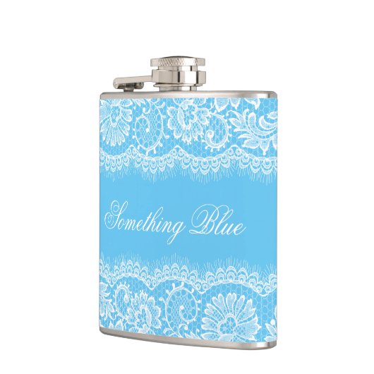 Iets blauw voor de Bride personaliseert Heupfles (Links)