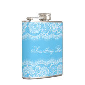 Iets blauw voor de Bride personaliseert Heupfles (Rechts)