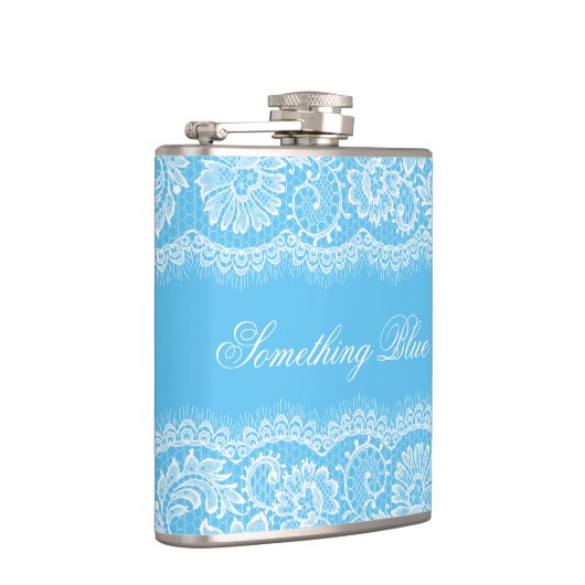 Iets blauw voor de Bride personaliseert Heupfles (Rechts)