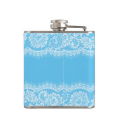 Iets blauw voor de Bride personaliseert Heupfles (Achterkant)