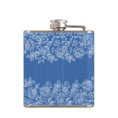 Iets Blauw voor de Bruid personaliseert Heupfles (Achterkant)