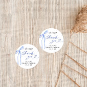 Iets Blauw voor ik Bruiloftstoet Dessert Stickers