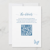 Iets blauw voor 'ik doe' QR Code Vrijgezellenfeest Kaart (Achterkant)