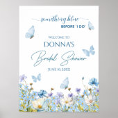 Iets blauw voor 'ik doe' Vrijgezellenfeest Welkom Poster (Voorkant)