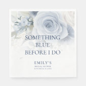 Iets Blauw voor ik een Bruiloftsfeest met Bloemen  Servet (Voorkant)