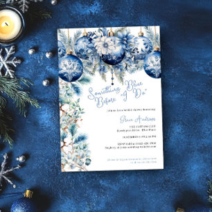 Iets Blauw voor ik een Kerstmis Bruiloftsborrel do Kaart