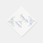 Iets Blauw voor ik Elegante Bruidsdouche Doe Servet (Hoek)