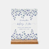 Iets blauw voor ik Floral Vrijgezellenfeest doe Acryl Bord (Voorkant)