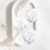 Iets blauw voor ik Floral Vrijgezellenfeest doe Bedankjes Labels