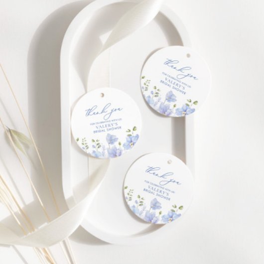 Iets blauw voor ik Floral Vrijgezellenfeest doe Bedankjes Labels