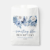 Iets blauw voor ik Floral Vrijgezellenfeest doe Bedankzakje (Voorkant)