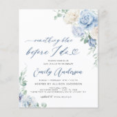 Iets blauw voor ik Floral Vrijgezellenfeest doe Flyer (Voorkant)