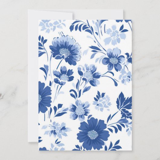 Iets blauw voor ik Floral Vrijgezellenfeest doe Kaart (Achterkant)