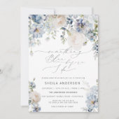 Iets blauw voor ik Floral Vrijgezellenfeest doe Kaart (Voorkant)