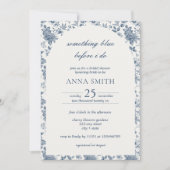 Iets blauw voor ik Floral Vrijgezellenfeest doe Kaart (Voorkant)