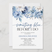 Iets blauw voor ik Floral Vrijgezellenfeest doe Kaart (Voorkant)