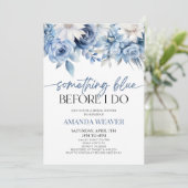 Iets blauw voor ik Floral Vrijgezellenfeest doe Kaart (Staand voorkant)