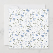 Iets blauw voor ik Floral Vrijgezellenfeest doe Kaart (Achterkant)