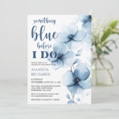 Iets blauw voor ik Floral Vrijgezellenfeest doe Kaart (Staand voorkant)