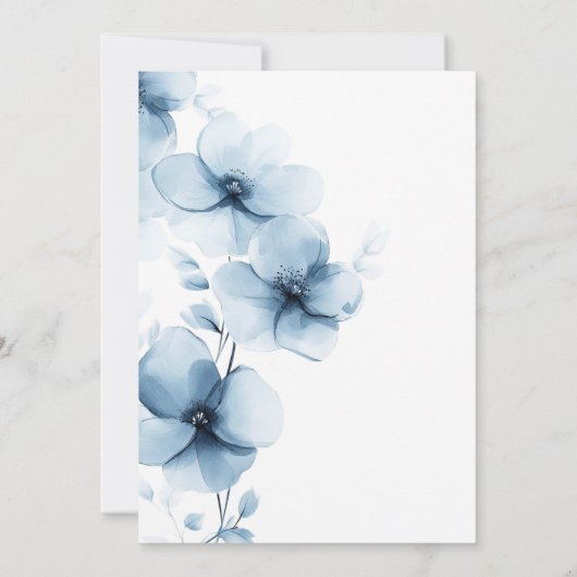 Iets blauw voor ik Floral Vrijgezellenfeest doe Kaart (Achterkant)