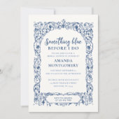 Iets blauw voor ik Floral Vrijgezellenfeest doe Kaart (Voorkant)