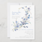 Iets blauw voor ik Floral Vrijgezellenfeest doe Kaart (Voorkant)