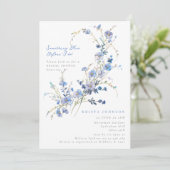 Iets blauw voor ik Floral Vrijgezellenfeest doe Kaart (Staand voorkant)