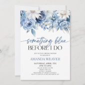 Iets blauw voor ik Floral Vrijgezellenfeest doe Kaart (Voorkant)